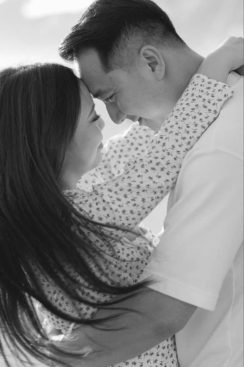 Couple embracing